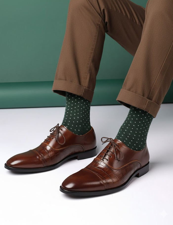 Lace-Up Leather Shoes Men Business Casual Shoes Men