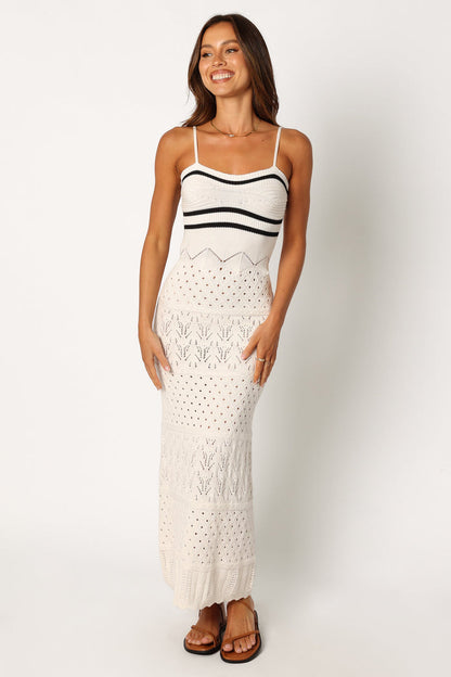 Petal and Pup USA DRESSES Landon Midi Dress - Black White