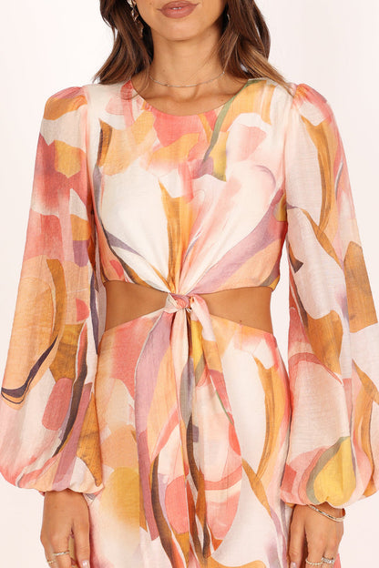 Petal and Pup USA DRESSES Laquin Long Sleeve Maxi Dress - Pink