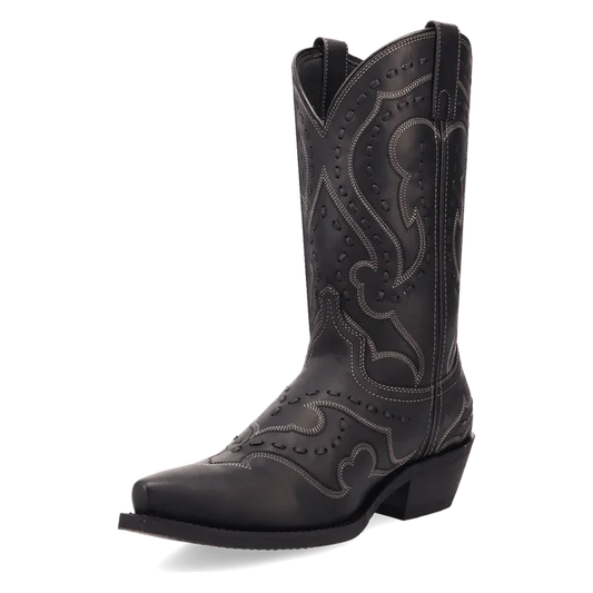 Laredo Men's Squire Snip Toe Western Boot in Black