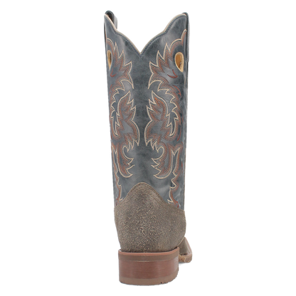 Laredo Men's Summit Leather Western Boot in Grey and Blue