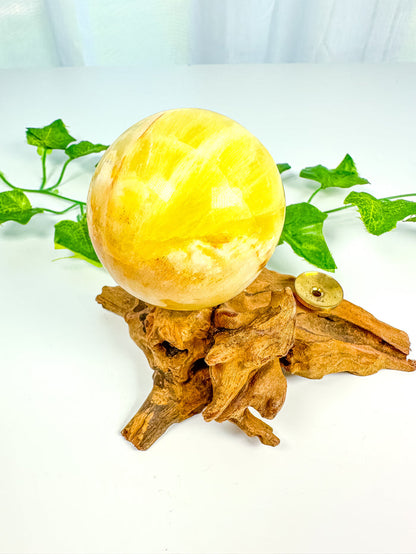 Lemon Calcite Sphere (LC36)