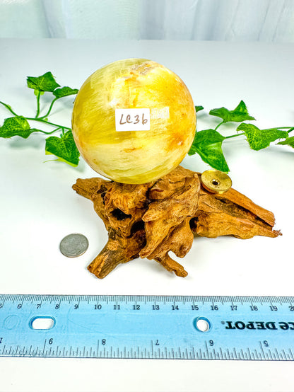 Lemon Calcite Sphere (LC36)