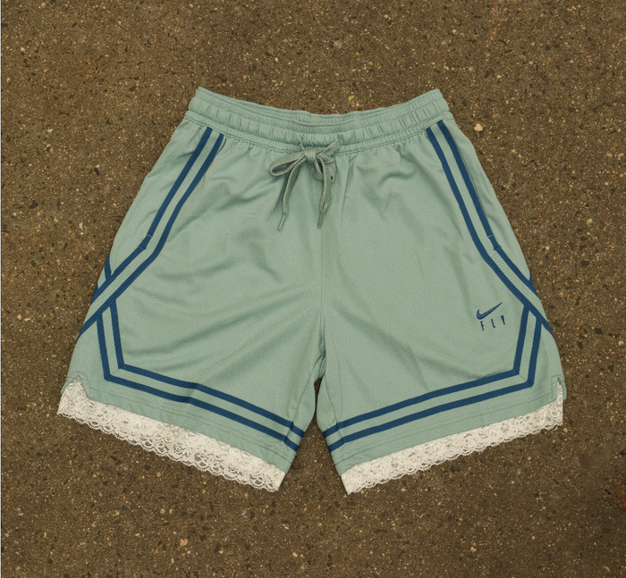 Light Blue & Dark Blue Nike Women's Basketball Shorts