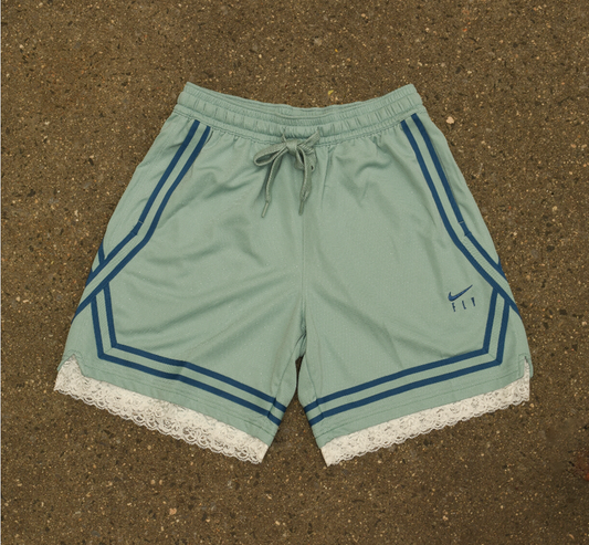 Light Blue & Dark Blue Nike Women's Basketball Shorts