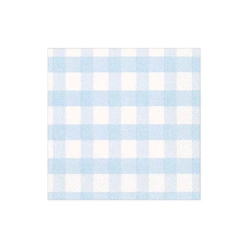 Caspari Light Blue Gingham Napkin