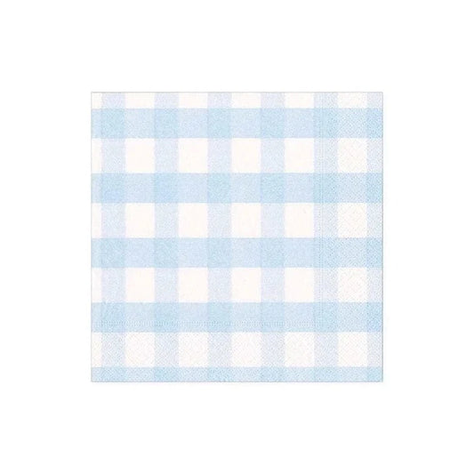 Caspari Light Blue Gingham Napkin