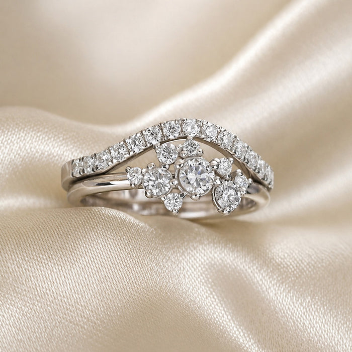 Line Alliansring 0,3 ct. diamanter, Vigselring / Förlovningsring