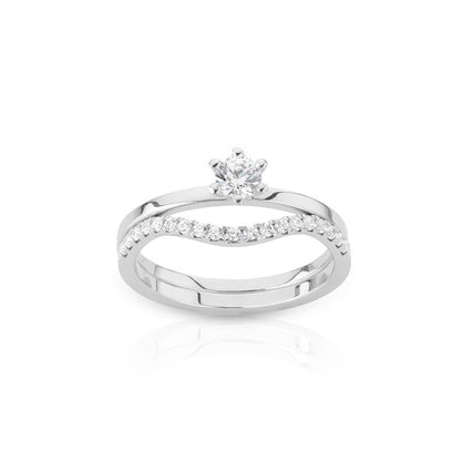 Line Alliansring 0,3 ct. diamanter, Vigselring / Förlovningsring
