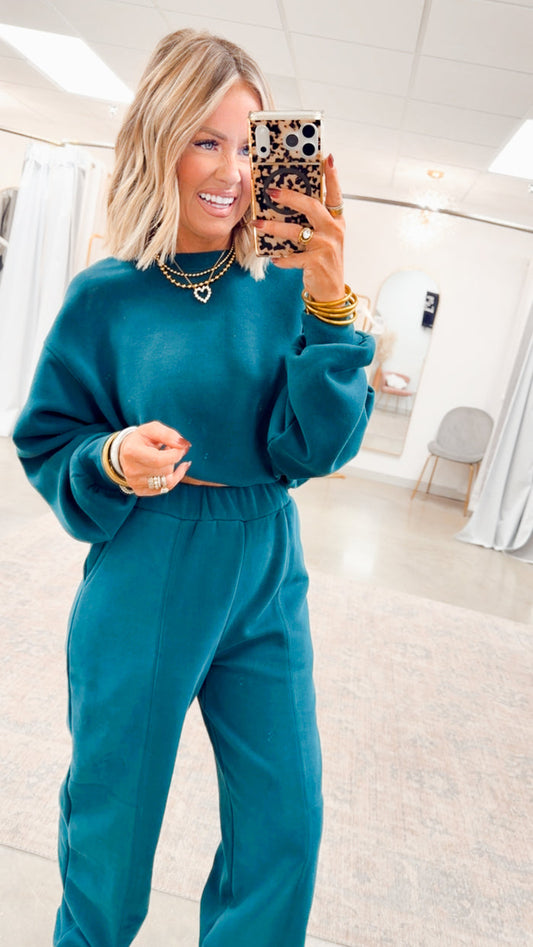 Lounge Ease Set-Deep Green