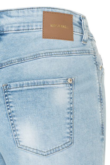 MAC Jeans 5438-90-D237 Dream Wide Cropped Light Azure Blue by Mac Jeans, shop Mac Jeans at Dotique.