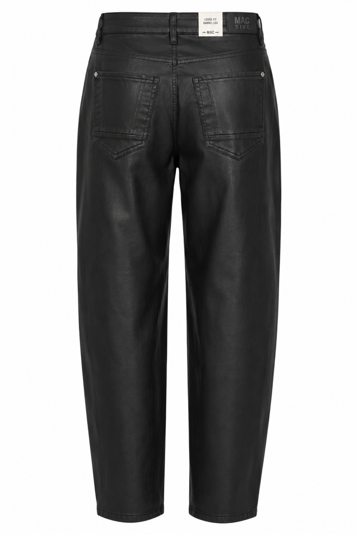 MAC Jeans Danni 2.3 Coated Barrel Jeans – Black 3107-00-0465-090 by Mac Jeans. Shop Mac Jeans at Dotique