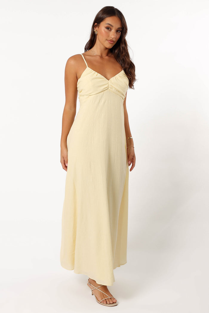 Petal and Pup USA DRESSES Maddie Maxi Dress - Butter Yellow