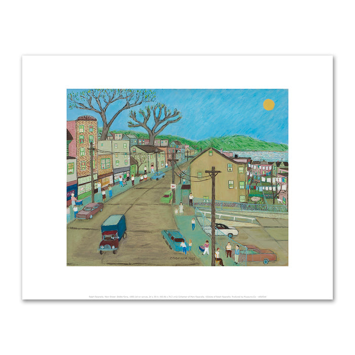 Ralph Fasanella, Main Street: Dobbs Ferry, 1985, Collection of Marc Fasanella. Â© Estate of Ralph Fasanella. Fine Art Prints in various sizes by Museums.Co