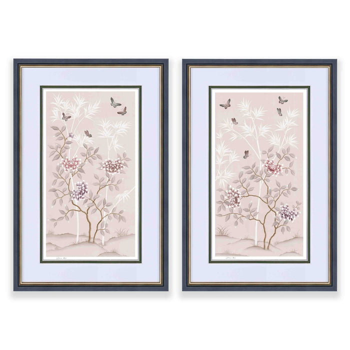 Mariya & Lilly Art Prints Set Of Two - Pink - Diane Hill