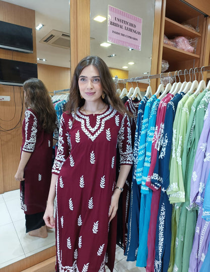 Chikankari kurti shop new arrivals