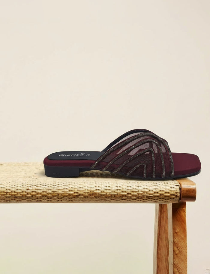 Maroon Slippers for Women