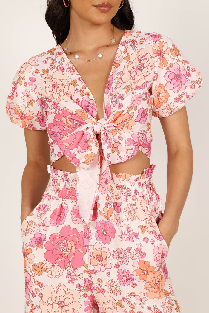 Petal and Pup USA SETS Matilda Top & Pant Set - Pink Floral