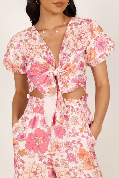 Petal and Pup USA SETS Matilda Top & Pant Set - Pink Floral
