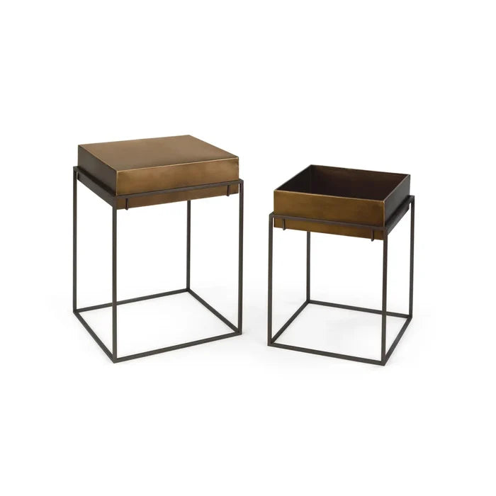 Metal Convertible Side Tables (Set of 2)