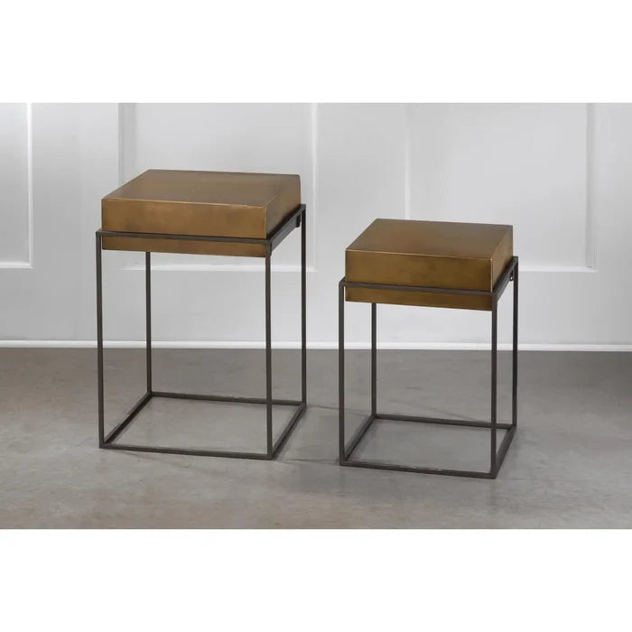 Metal Convertible Side Tables (Set of 2)