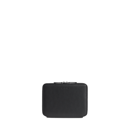 Carbon Black (Vegan Leather) Scaled | Front view of Metro Folio Kit in Carbon Black