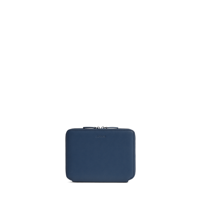 Oxford Blue (Vegan Leather) Scaled | Front view of Metro Folio Kit in Oxford Blue