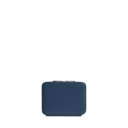 Oxford Blue (Vegan Leather) Scaled | Front view of Metro Folio Kit in Oxford Blue