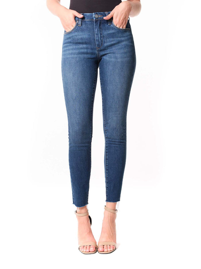 Mid Rise Cropped Skinny Jeans