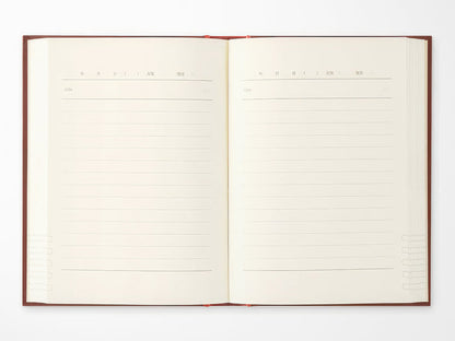 Midori Diary One Day One Page Classic Red