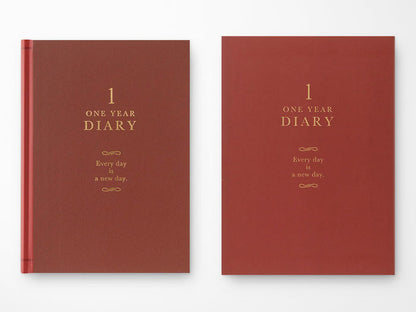 Midori Diary One Day One Page Classic Red