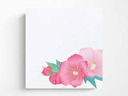 Midori Seasonal Letter Pad - 031 Silk-Printing Hibiscus