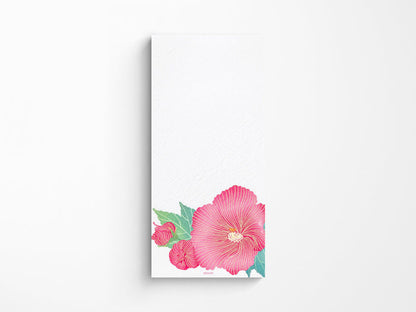 Midori Seasonal Memo Letter Pad - 608 Silk-Printing Hibiscus