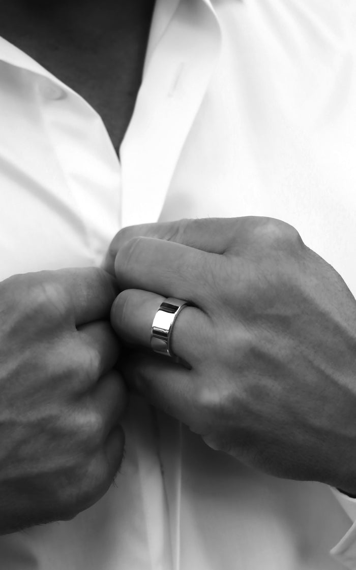 Mila Man Silverring Herr, 7 mm, Med invändig gravyr | 925 silver