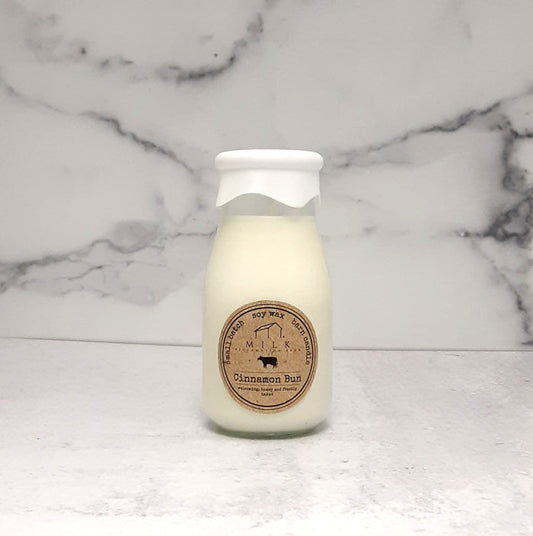 Milk Bottle Candle: Cinnamon Bun
