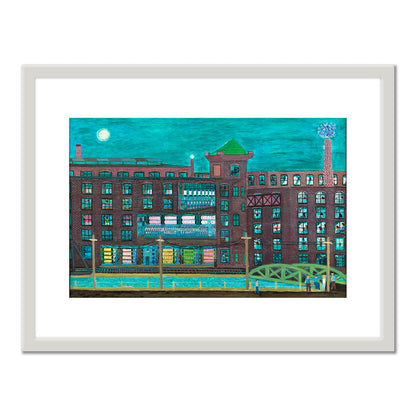 Ralph Fasanella, Mill Workers - Night Shift #2, 1985, Collection of Marc Fasanella. Â© Estate of Ralph Fasanella. Art Prints with white frame in various sizes by Museums.Co