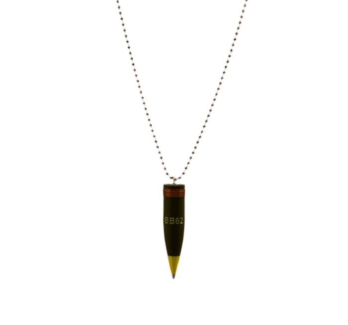 Mini 3D Printed 44 mm Replica Battleship New Jersey Shell Necklace  – Collector’s Edition