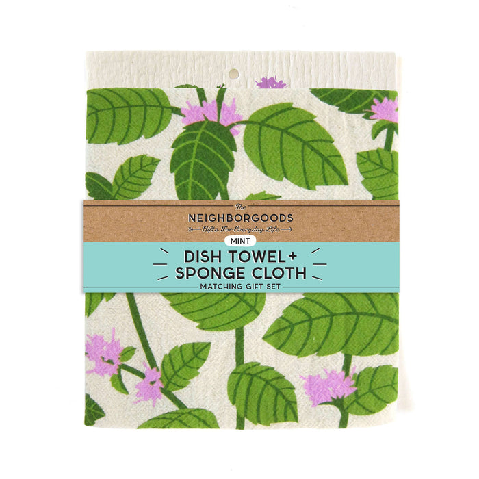 Mint  Towel/Sponge Set