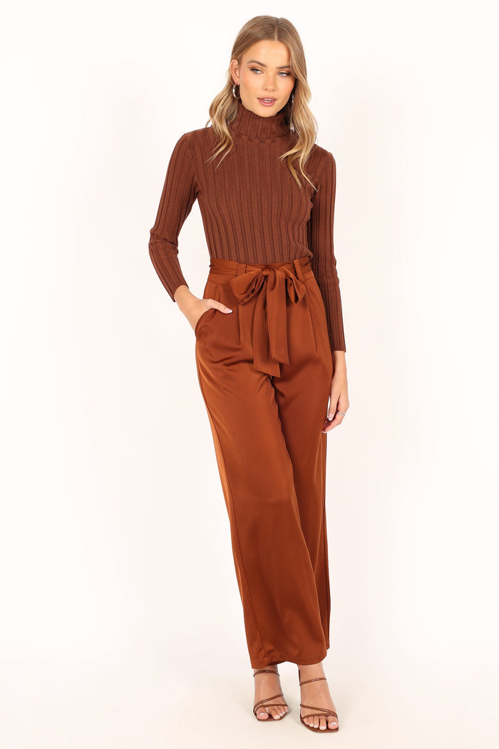 Petal and Pup USA BOTTOMS Miranda Pants - Brown