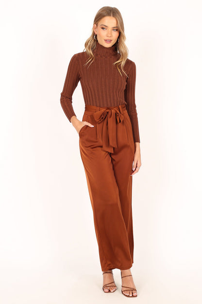 Petal and Pup USA BOTTOMS Miranda Pants - Brown