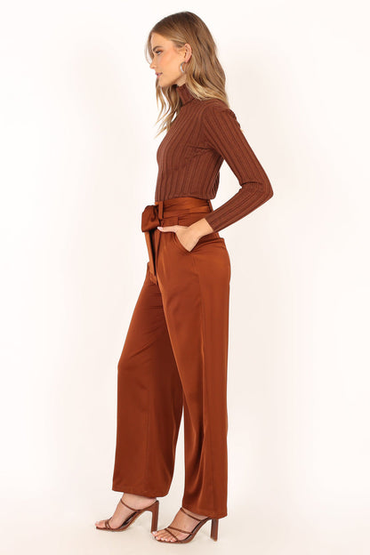 Petal and Pup USA BOTTOMS Miranda Pants - Brown