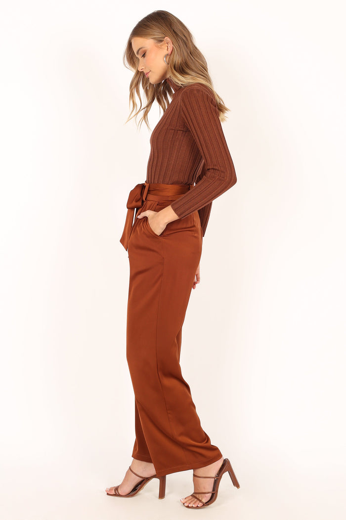 Petal and Pup USA BOTTOMS Miranda Pants - Brown