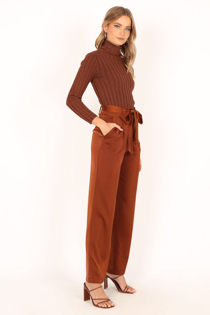 Petal and Pup USA BOTTOMS Miranda Pants - Brown