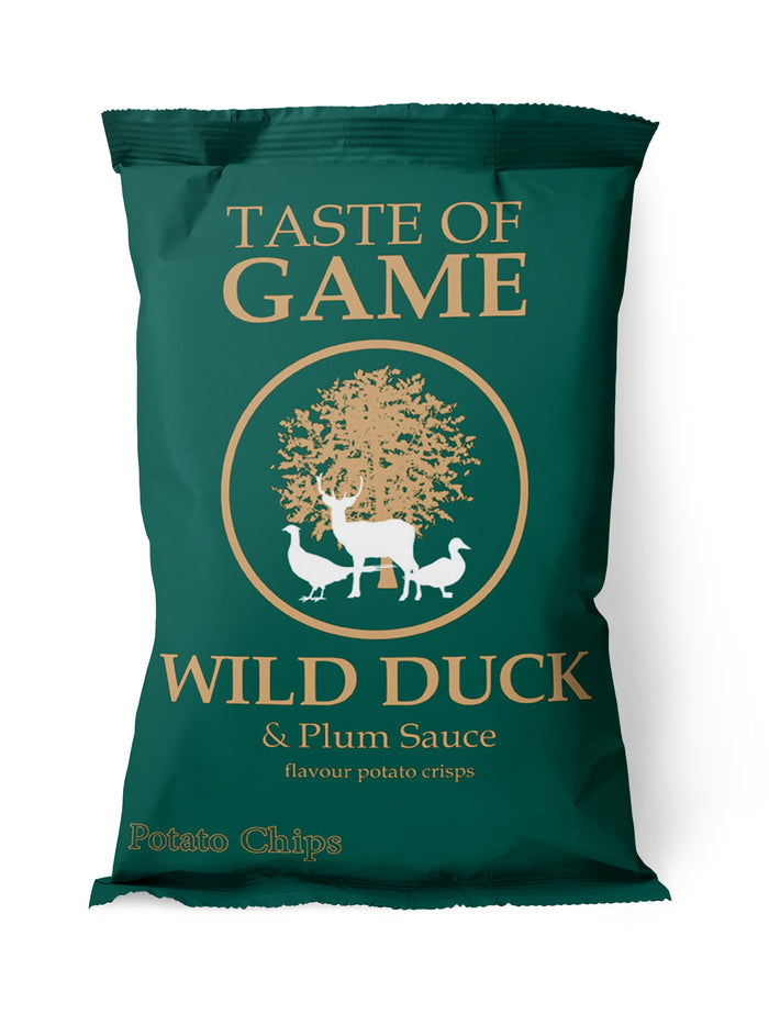 Mixed Box - Spiced Venison with Capers & Fennel, Wild Boar and Apple, Wild Duck and Plum, Grouse and Whinberry, Smoked Pheasant and Wild Mushroom Crisps 150g (Case of 12)
