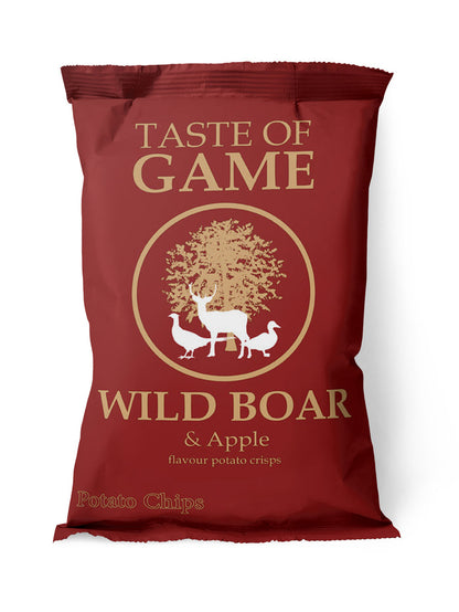 Mixed Box - Spiced Venison with Capers & Fennel, Wild Boar and Apple, Wild Duck and Plum, Grouse and Whinberry, Smoked Pheasant and Wild Mushroom Crisps 150g (Case of 12)