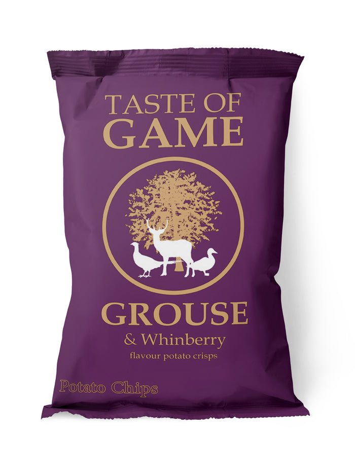 Mixed Box - Spiced Venison with Capers & Fennel, Wild Boar and Apple, Wild Duck and Plum, Grouse and Whinberry, Smoked Pheasant and Wild Mushroom Crisps 150g (Case of 12)