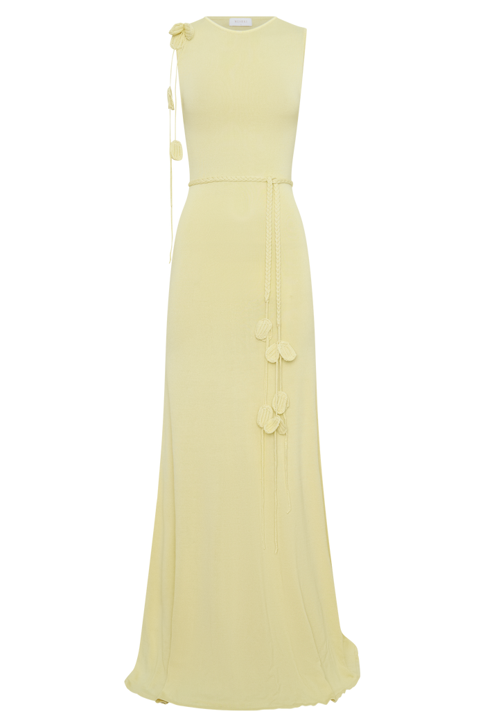 Monay Tulip Maxi Dress - Lemon