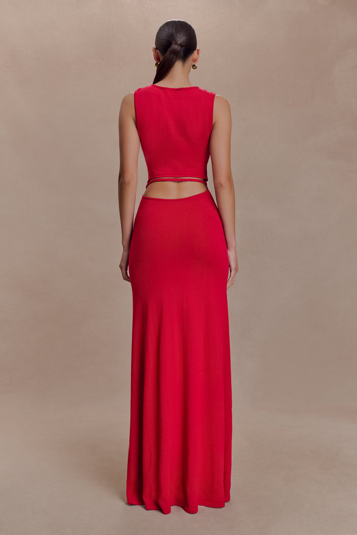 Monay Tulip Maxi Dress - Raspberry