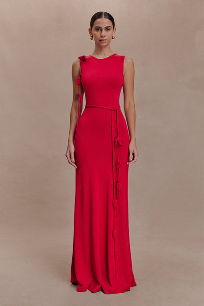 Monay Tulip Maxi Dress - Raspberry
