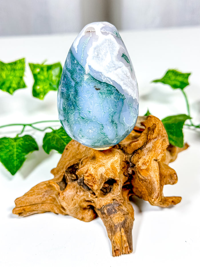 Moss Agate Egg (22A)